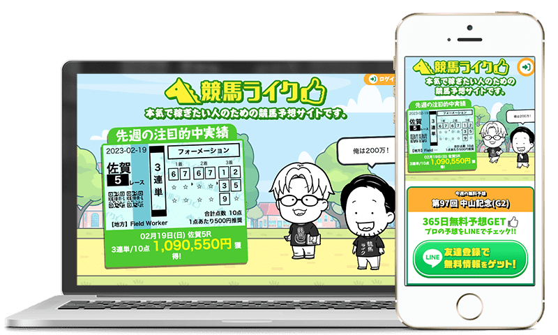 競馬ライクのPC、SP画像