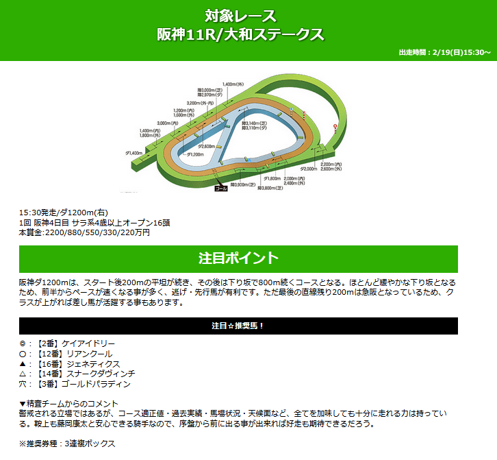 モーカル　無料情報　買い目