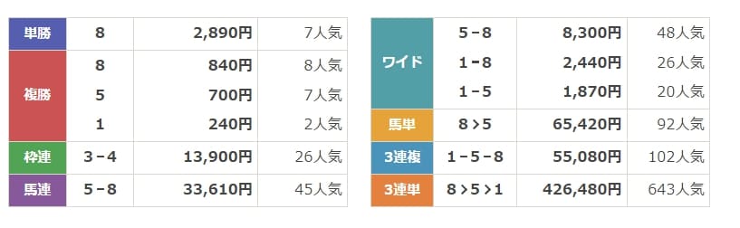 競馬ライク　有料情報　結果