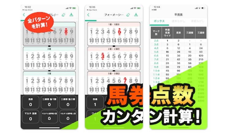 『競馬点数計算』でフォーメーションの点数をミスなく計算