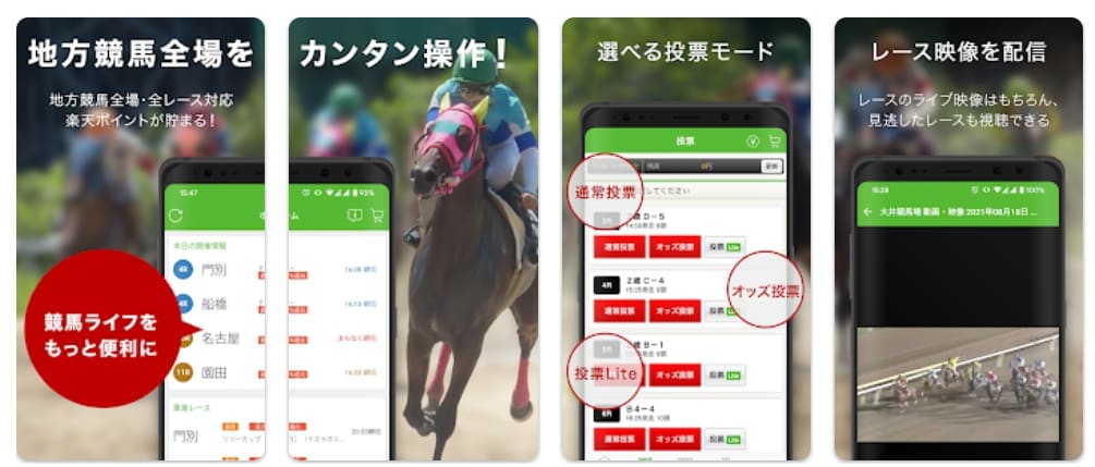 『楽天競馬』で地方競馬に投票！