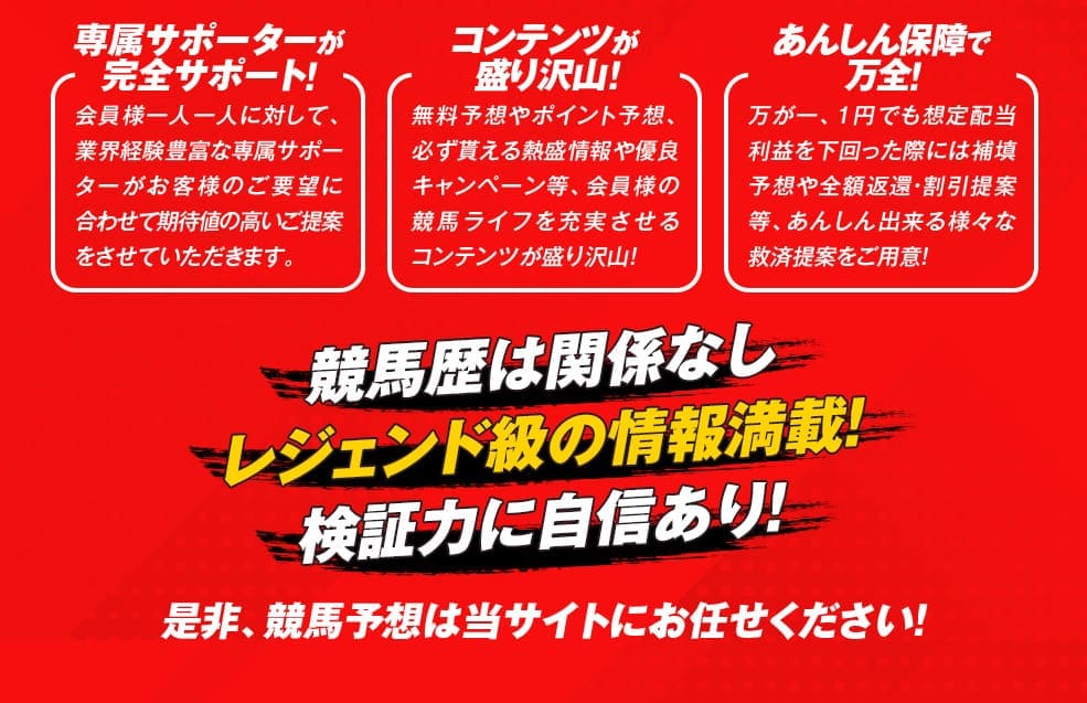 競馬予想サイト「競馬365」 会員に向けたサポート体制が充実