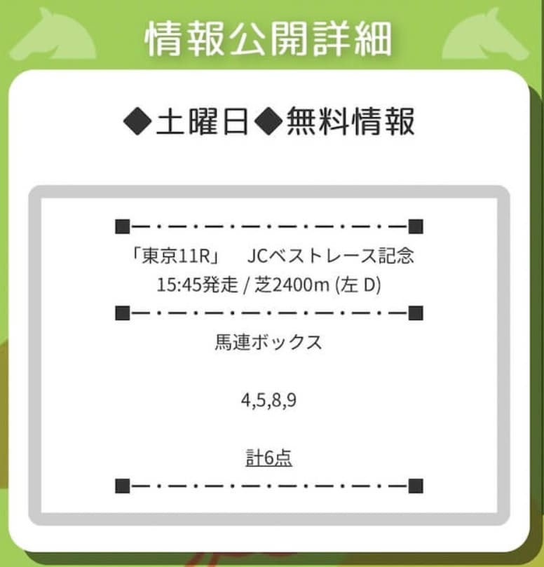 競馬キャンプ　無料予想